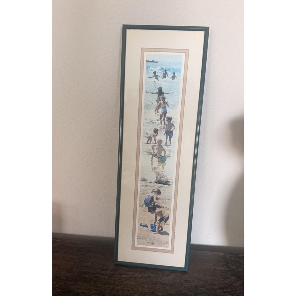 Art print by California Artist Roger Folk Signed "Summertime"  Beach House Shore